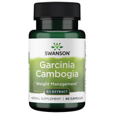 Gélule Swanson Garcinia Cambogia 5:1 sur plan de travail, bénéfice potentiel dans une routine saine