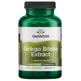 Swanson Ginkgo Biloba Extrait sur bouteille, soutien potentiel à la vigilance dans la vie quotidienne