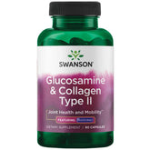 Swanson Glucosamine & Collagen Type II gélules BioCell dans le flacon, soutien des articulations