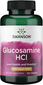 Tablettes Swanson Glucosamine HCl 1500, soutien potentiel des articulations au quotidien.