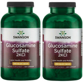 Swanson Glucosamine Sulfate 2KCl, bouteille, soutien mobilité articulaire.