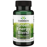 Swanson Greens Energy Blend en bouteille: capsules faciles à avaler pour une énergie durable.