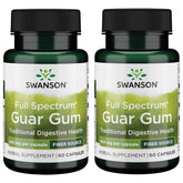 Swanson guar-gomme spectre complet, bouteille de 60 gélules, soutien digestif naturel.