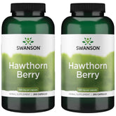 Swanson Hawthorn en capsules dans une bouteille, soutien potentiel à la circulation.