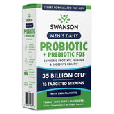 Swanson Homme Probiotiques Quotidien, bouteille visuelle et soutien potentiel du microbiome masculin.
