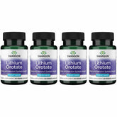 Swanson Lithium Orotate: boîte du produit, soutien potentiel à l'humeur et au bien-être.