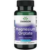 Swanson Magnésium Orotate : bouteille visible, soutien potentiel des muscles et du système nerveux.