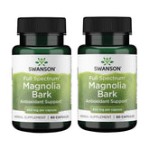 Swanson Magnolia Bark sur emballage, lot de deux boîtes, soutien digestif potentiel