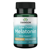 Swanson Mélatonine flacon 120 gélules – aide potentielle au sommeil