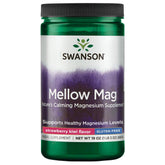 Swanson Mellow Mag poudre fraise kiwi, saveur agréable pour une routine bien-être quotidienne.