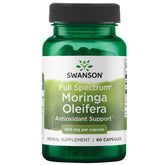 Swanson Moringa Oleifera capsules dans une bouteille, soutien potentiel d'énergie naturelle