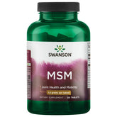 Swanson MSM 1500 mg flacon tablettes: soutient potentiellement le confort des articulations au quotidien.