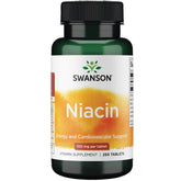 Swanson Niacine comprimés, boîte ouverte, prise quotidienne facile