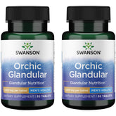 Swanson Orchic Glandular – bouteille claire, soutien potentiel à la vitalité quotidienne.