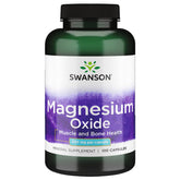 Swanson oxyde de magnésium – bouteille 500 mg, soutien potentiel des muscles et des os.