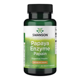 Swanson Papain Papaya Enzyme, gélules végétales soutenant la digestion des protéines.