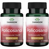 Swanson Policosanol, bouteille de 60 capsules, aperçu du pack double.