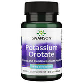 Swanson Potassium Orotate gélules: prise facile avec eau au quotidien.