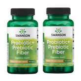 Swanson prébiotique-probiotique-fibre: bouteille favorisant digestion équilibrée et confort digestif quotidien.