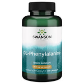 Capsules DL-phénylalanine Swanson Premium Brand, soutien potentiel des neurotransmetteurs et énergie mentale.