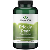 Capsules Opuntia Swanson Premium Brand dans une bouteille, prise quotidienne possible pour le bien-être.