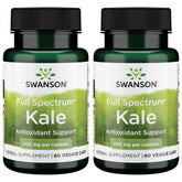 Swanson Premium Kale capsules – emballage boîtier, gélules pratiques pour usage quotidien.