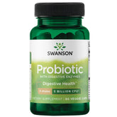 Swanson Probiotic avec enzymes digestives, bouteille de 60 gelules, soutien digestif potentiel.