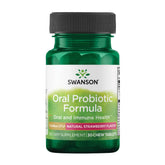 Swanson Probiotique Buccal – emballage fraise naturelle, soutien potentiel à la santé buccale.