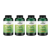 Swanson Psyllium gélules 610 mg, vue boîte et flacon, soutien à l’apport en fibres.