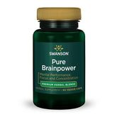 Swanson Pure Brainpower: bouteille de gélules véganes soutient potentiellement la concentration.