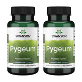 Swanson Pygeum — bouteille montrant le flacon, soutien urinaire potentiel.