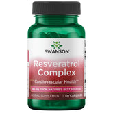 Swanson Résveratrol Complex : bouteille, soutien potentiel à la vitalité générale.
