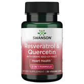 Swanson Résveratrol Quercétine – bouteille et gélules, soutien potentiel à la vitalité.