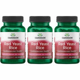 Swanson riz rouge traditionnel bio en bouteille, gélules 600 mg, soutien potentiel au bien-être général.