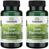 Swanson Serenoa repens – bouteille et capsules visibles, soutien potentiel à la prostate et à la santé urinaire.