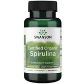 Swanson spiruline comprimés en bouteille, source protéique pratique pour l'énergie quotidienne
