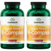 Swanson Super Stress B-Complex flacon-capsules soutient énergie naturelle.