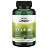 Swanson Triphala standardisé, flacon de 120 capsules, soutien digestif naturel et équilibrant.