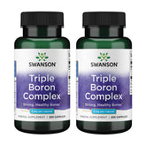 Swanson Triple Boron Complex – bouteille de capsules, absorption potentielle améliorée.