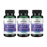 Swanson Triple Boron Complex – bouteille affichant l’étiquette, soutien potentiel des os et des articulations