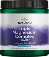 Swanson Triple Magnesium Complex en flacon, soutien à la relaxation mentale.