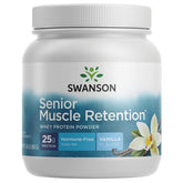 Swanson ULT Senior Muscle, poudre vanille crémeuse, riche en protéines pour le quotidien.
