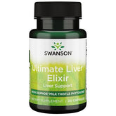 Swanson Ultra Élixir du Foie Ultime, bouteille et capsules, soutien hépatique potentiel.