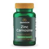 Swanson Ultra Zinc Carnosine en bouteille et capsules, soutien gastrique potentiel