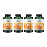 Swanson vitamine C cynorhodon – bouteille et capsules visibles, soutien immunitaire potentiel.