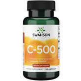 Swanson vitamine C avec cynorhodon, capsule pratique pour le soutien immunitaire potentiel.
