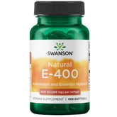 Swanson Vitamine E 400 UI — bouteille de gélules softgel pour soutien antioxydant potentiel