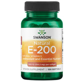 Swanson Vitamine E - bouteille, soutien cardiovasculaire et protection des tissus possibles.