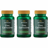 Swanson Zinc Carnosine, bouteille de 60 capsules, pack pratique pour usage quotidien.