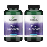 Swanson Zinc Gluconate : bouteille prête à l’emploi, soutien potentiel à l’immunité.